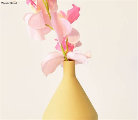 Buy Ginger Classic Ceramic Flower Vase (Yellow) Online in India at Best Price - Modern Flower ...