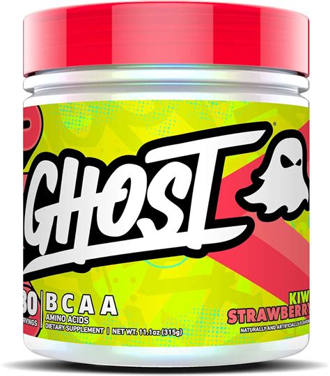 Ghost BCAA Aminoácidos 30 porciones Suplemento, Kiwi StrawberryKiwi Strawberry), 9.5 Ounce (Pack ...