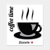 Black and gray coffee mug and quote vinyl stickers | Zazzle