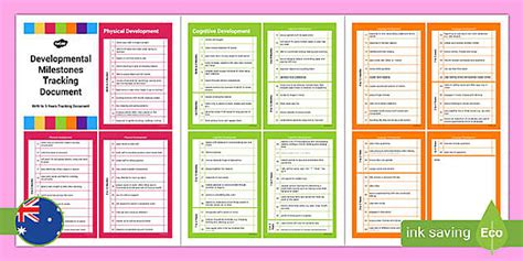 Pocket-Sized Developmental Milestones Tracking Document