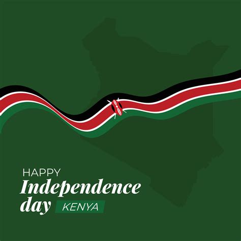 Kenya independence day flag ribbon vector illustration 32313861 Vector ...