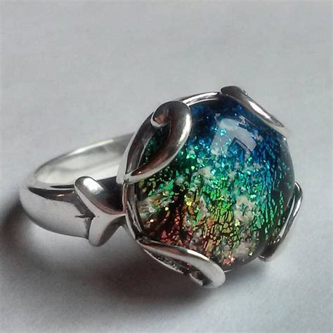 Cremation Jewelry Ring Sterling Silver Ashes by infusionglass