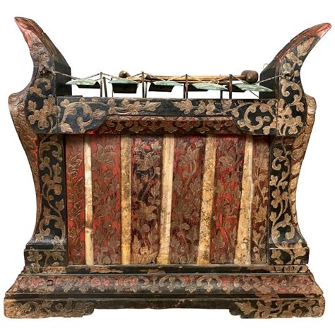 Vintage Indonesian Gambang Gangsa Wood and Bronze Musical Instrument at ...