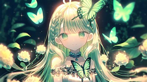 Anime Butterfly Girl Girl With Butterflies Hd Wallpap - vrogue.co