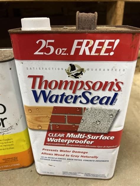 Thompson water seal & paint thinner | Live and Online Auctions on HiBid.com