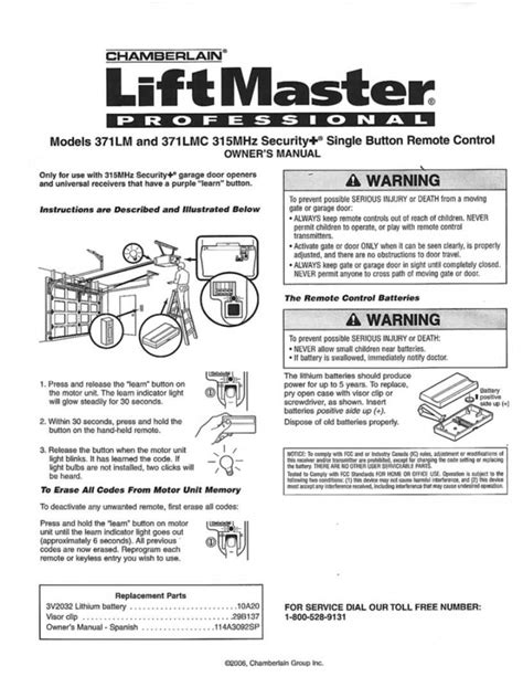 Liftmaster Remotes Instructions: 371LM Liftmaster Remote Programming ...