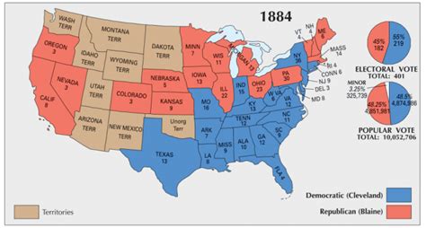 US Election of 1884 Map - GIS Geography