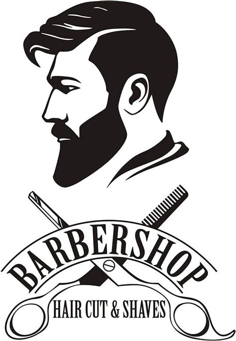 Wall Decor Stickers, Decal Wall Art, Barber Shop Haircuts, Barber Logo ...