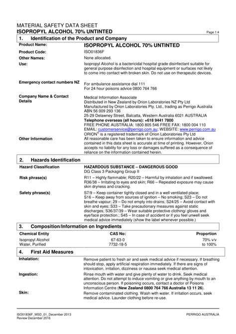 32 Isopropyl Alcohol Msds Label - Label Design Ideas 2020