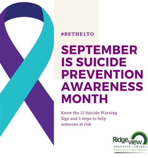 September is Suicide Prevention and Awareness Month | Ridgeview Institute Smyrna