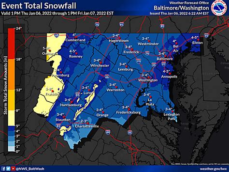 More Snow Possible, Winter Weather Advisory Issued In Maryland ...