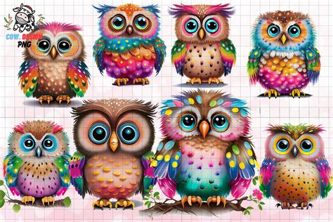 Rainbow Baby Owl Watercolor Sublimation Graphic by COW.design ...