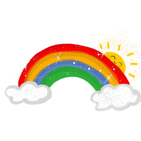 Free Rainbow With Cloud PNG Transparent Background Vector Mockup Free ...