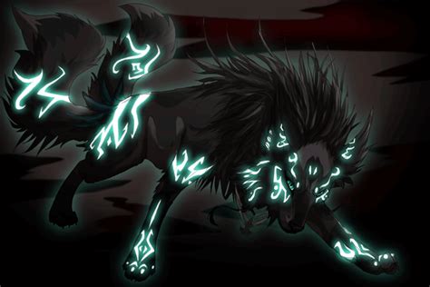 Epic tribal glowing wolf Points Auction by TaraviAdopts on DeviantArt