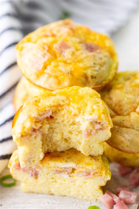 Ham and Cheddar Cheese Breakfast Egg Muffins - Easy Peasy Meals