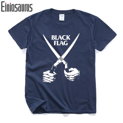 Black Flag T Shirt Men Punk Rock Band Men T shirt Tops Short Sleeve O ...