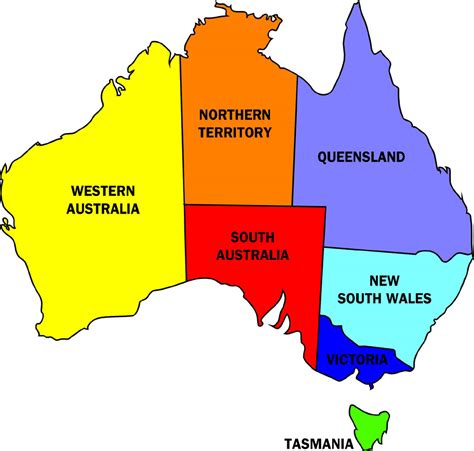 Australia Political Map Pictures | Map of Australia Region Political