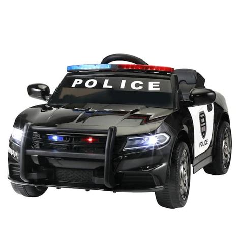 TOBBI 12-Volt Kids Ride on Police Car Electric Toy Vehicle with Remote ...