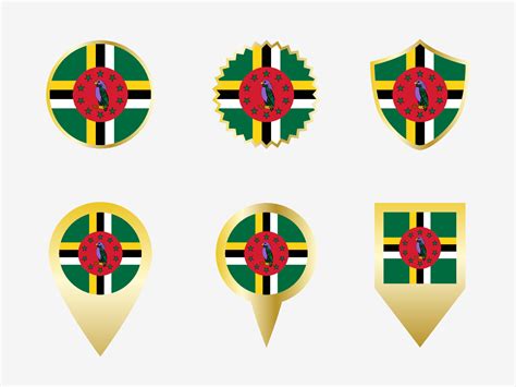 Vector flag set of Dominica 22822518 Vector Art at Vecteezy