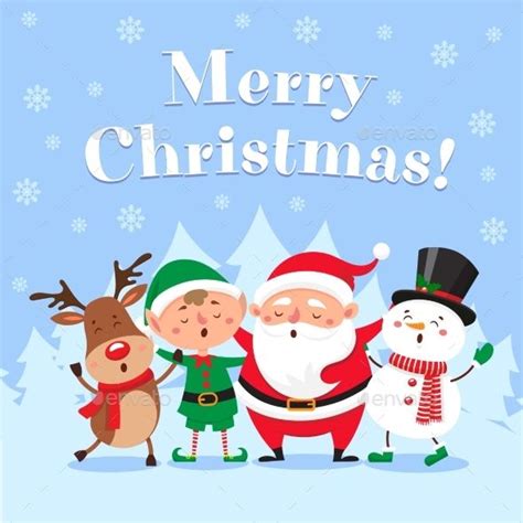 Cute Christmas Greeting Card. Singing Santa Claus (With images) | Christmas greeting cards