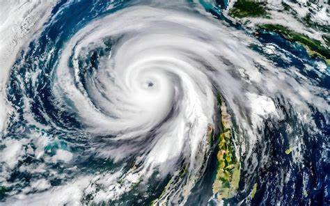 Premium Photo | View of hurricane florence over satellite view