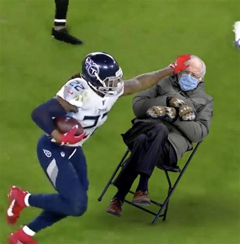 Derrick Henry Stiff-Arming Bernie Sandera Memes - Imgflip