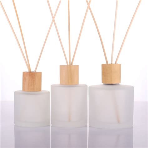 Wholesale frosted empty round reed diffuser glass bottle for fragrance ...