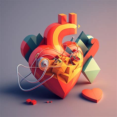 Premium Photo | Heart care concept Abstract stylized illustration ...