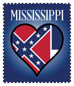 Love Mississippi Flag Postage Stamp Artwork Isolated Stamp Vector ...