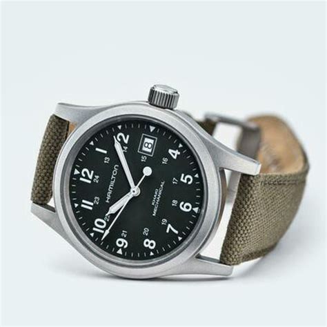 Hamilton Khaki Field Mechanical Green Dial 38mm Watch | Gage Diamonds