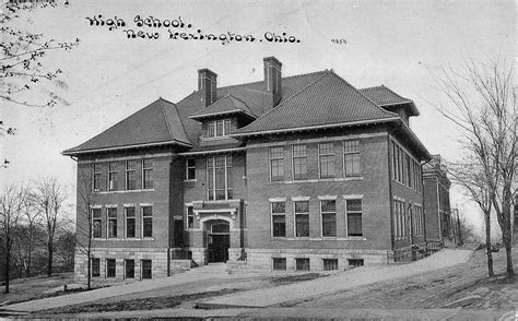 New Lexington Ohio outside view of local high school antique pc (Z6296 ...