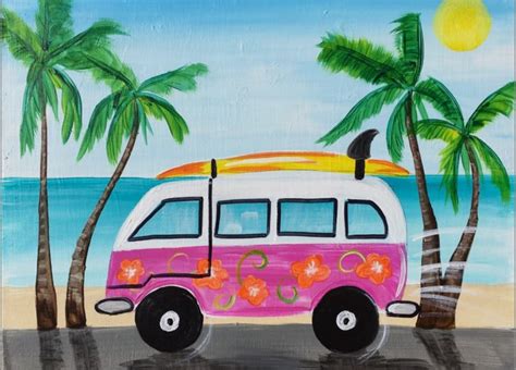 "Beach Van" Paint Night | The Paint Place