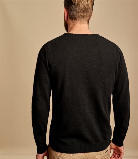 Mens Black Merino Wool Sweater | donyaye-trade.com