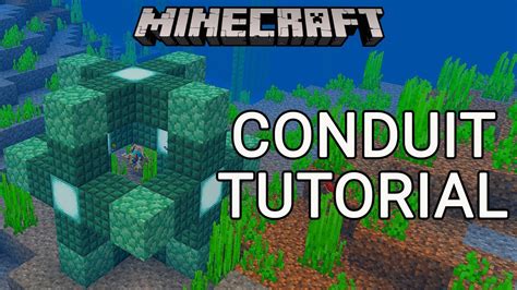 Minecraft: How to build a conduit frame & activate a conduit - YouTube