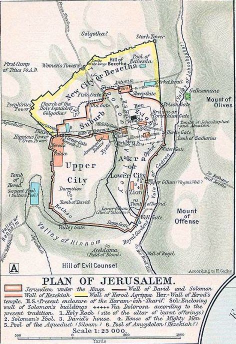 Map of Ancient Jerusalem Jerusalem Map, Ancient Jerusalem, Ancient Israel Map, World Map Europe ...