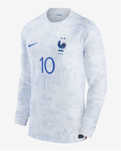 France National Team 2022/23 Stadium Home (Kylian Mbappe) Men's Nike Dri-FIT Long-Sleeve Soccer ...