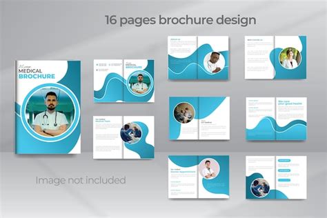 Premium Vector | Vector medical brochure template design layout 16 page ...