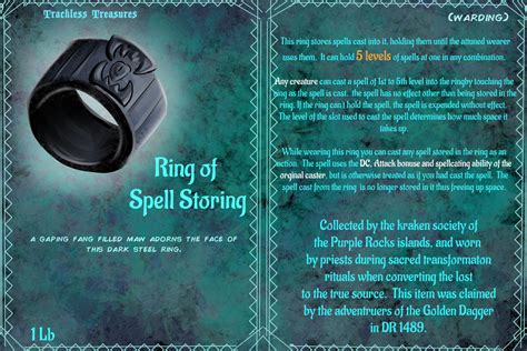 Trackless Treasures Ring of Spell Storing by somekindofepic on DeviantArt