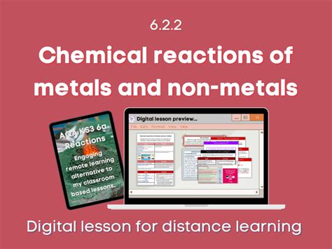 Chemical reactions of metals and non-metals Distance learning ...