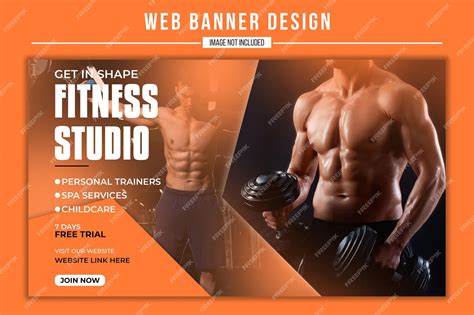 Premium PSD | Web banner template and PSD gym fitness Youtube thumbnail ...