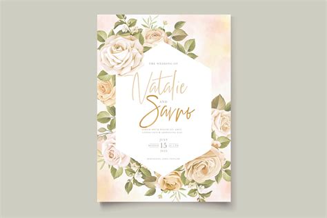 Elegant Soft Rose Wedding Invitation Set Graphic by lukasdedi store ...