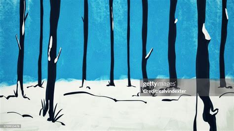 Cartoon Style Snow Landscape High-Res Vector Graphic - Getty Images