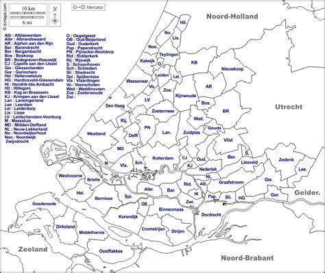 South Holland free map, free blank map, free outline map, free base map boundaries ...