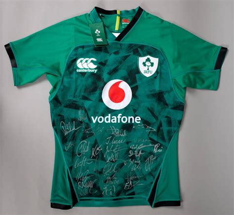 Rugby. 2020/2021 Season Ireland men's rugby team signed jersey. at ...