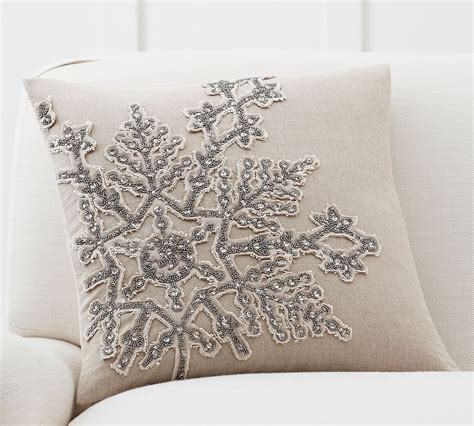 Sparkle Snowflake Pillow Cover | Snowflake pillow, Christmas pillow covers