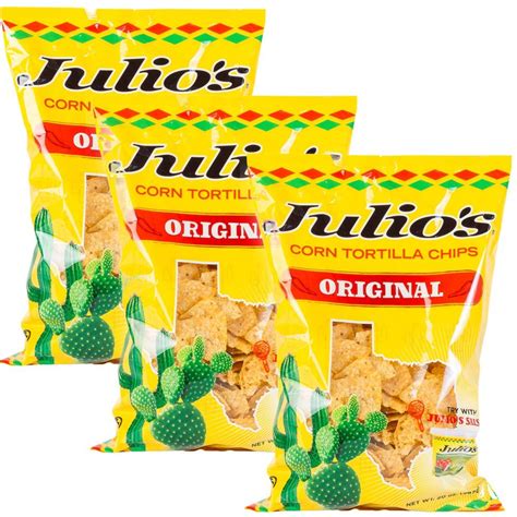 Amazon.com : Julio's Corn Tortilla Chips Pick a Pack - Three 9 oz Bags - You Pick Your Flavor ...