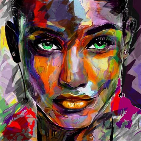 Face Art Painting, Abstract Portrait Painting, Artist Painting, Portrait Art, Canvas Painting ...