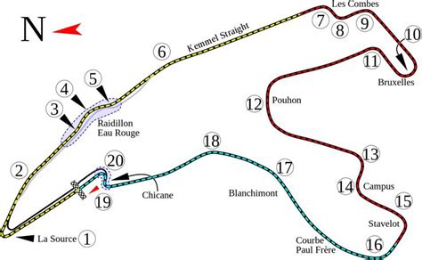 List of Formula One circuits - Wikipedia, the free encyclopedia | Circuit, Spa, Grand prix