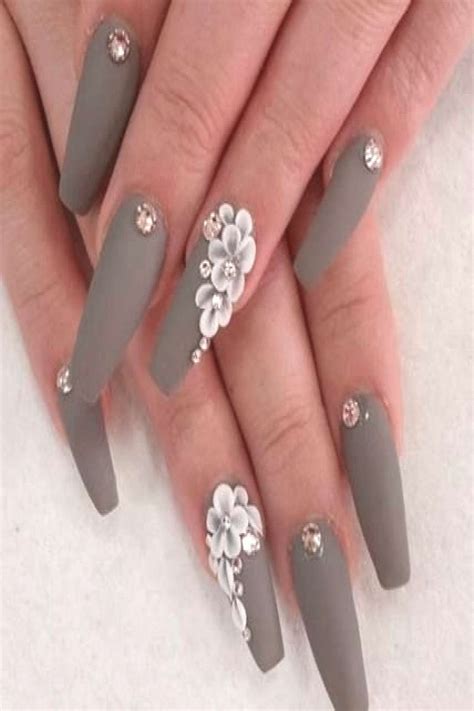 42 Ideas nails matte gray polish 42 Ideas nails matte gray polish | Matte nails design, Gray ...