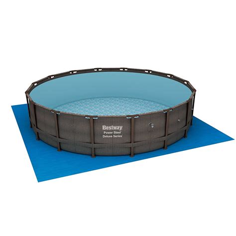 Bestway 14' x 42" Power Steel Frame Above Ground Swimming Pool Set with ...